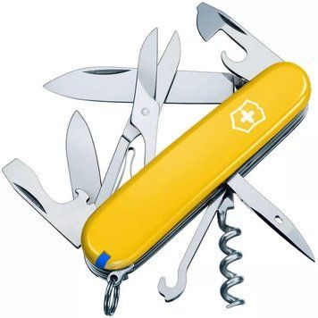 Швейцарський ніж Victorinox Climber Ukraine Жовто-синій (1.3703.8.2) V77552922 фото