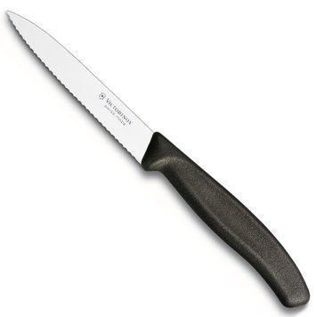 Ніж кухонний Victorinox SwissClassic 10 см серрейтор Чорний 6.7733 4004776 фото
