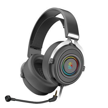 Гарнитура игровая Bloody G535P с подсветкой, USB+3,5 jack G535P Bloody (Black+Silver) 1605418 фото