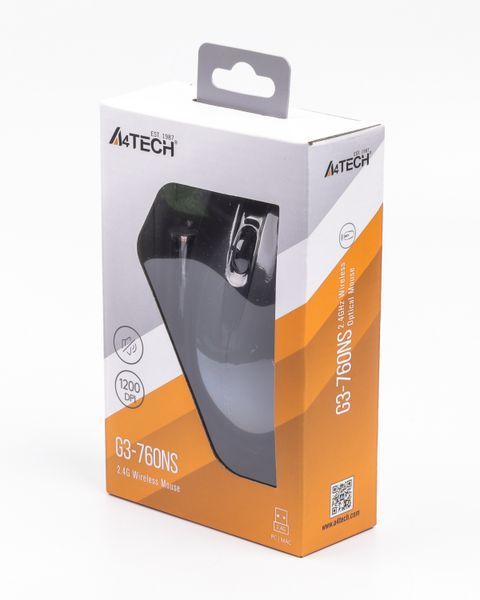 Миша A4-G3-760NS USB , бездротова, 1200dpi, чорна G3-760NS (Black) 1605796 фото