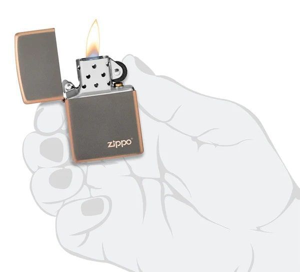 Запальничка Zippo 49839 ZL Rustic Bronze Zippo Logo V77553943 фото