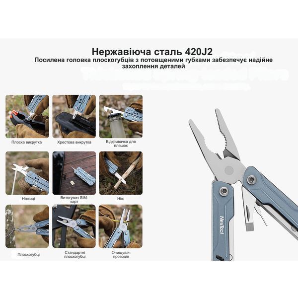 Мультитул NexTool Mini Sailor Pliers S11 Чорний NE20156C 100004040 фото