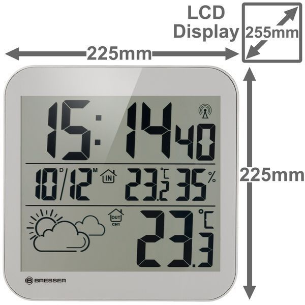Метеостанція Bresser MyTime XL Silver 7001910HZI000 фото