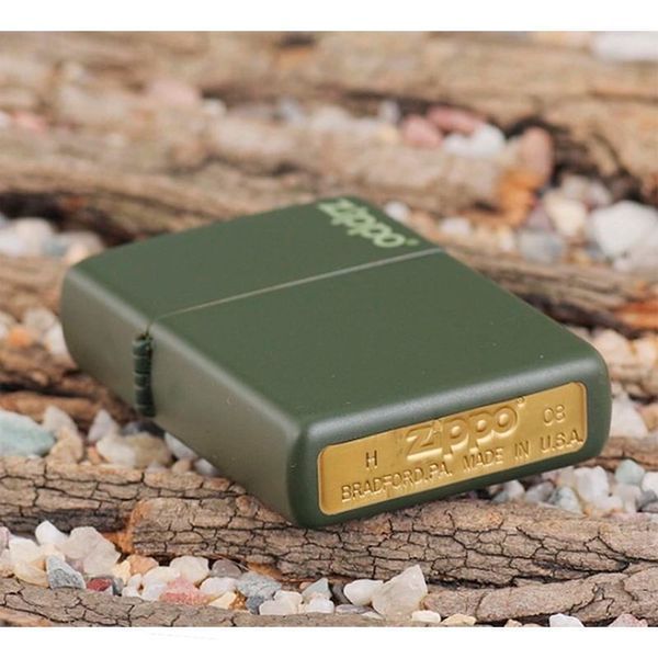 Зажигалка бензиновая Zippo Classic Green Matte Zippo Logo 221 ZL V77550706 фото