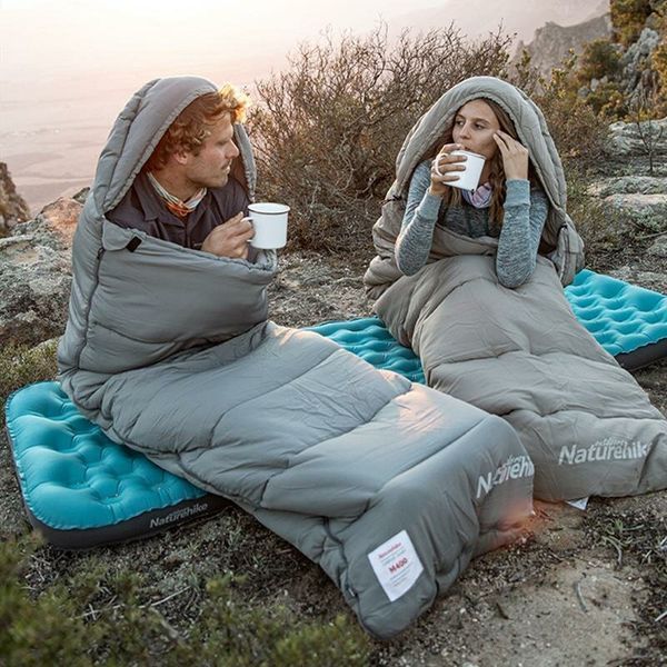 Спальник з капюшоном Naturehike M400 NH20MSD02, (1&deg;C), лівий, Зелений 85543 фото