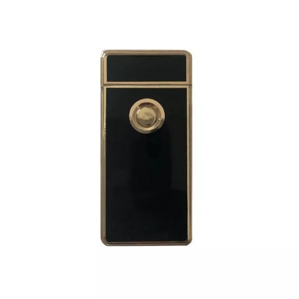 Електроімпульсна запальничка USB Tycoon дві дуги Чорно-золотиста подарункова коробка(100674) V77550443 фото