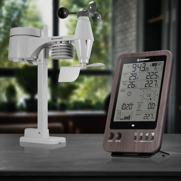 Метеостанція Bresser Weather Center 5-in-1 WTW Brown (7002512) 927567 фото