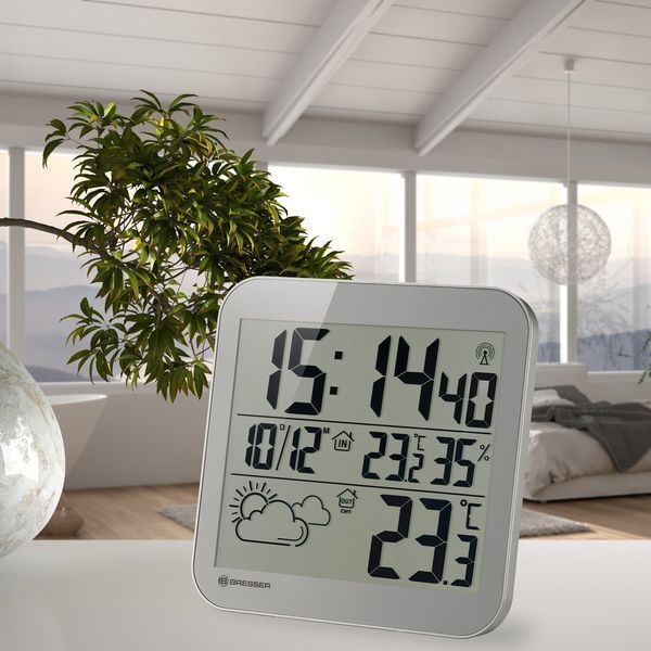 Метеостанція Bresser MyTime XL Silver 7001910HZI000 фото