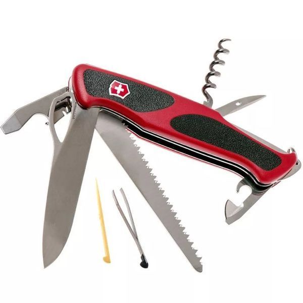 Швейцарский нож Victorinox Delemont RangerGrip 79 красно-Черный, блистер 0.9563.MCB1 V77554155 фото