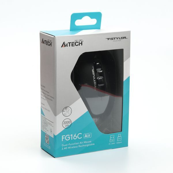 Мышь беспроводная A4Tech Fstyler FG16C Air (Black), USB, цвет черный FG16C Air (Black) 1606187 фото
