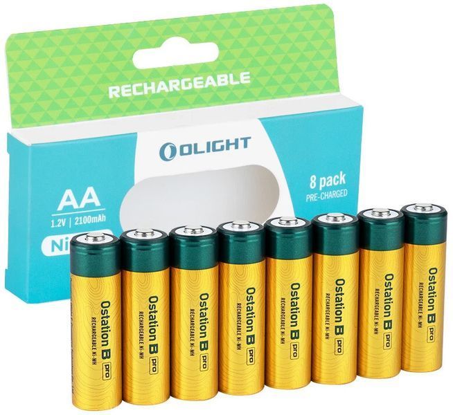 Набор аккумуляторов Olight B Pro AA 2100 mAh. 8 шт 0.9002.0197 23704887 фото
