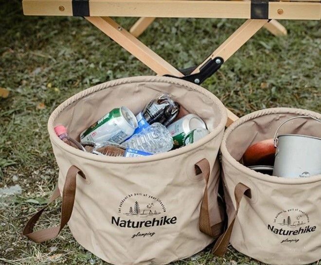Складаний контейнер круглий для води з ПВХ Naturehike NH20SJ040, 10&nbsp;л, зелений 77884 фото