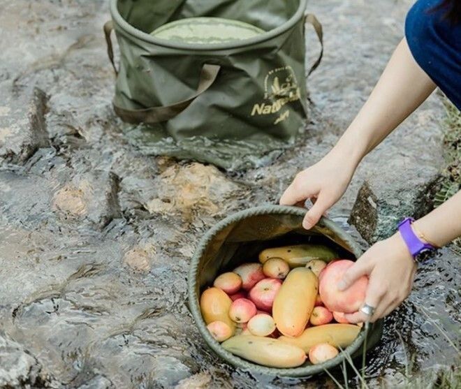 Складаний контейнер круглий для води з ПВХ Naturehike NH20SJ040, 10&nbsp;л, зелений 77884 фото
