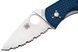 Ніж Spyderco Persistence Lightweight CPM-S35VN Serrated Серейтор Blue C136SBL 871595 фото 5