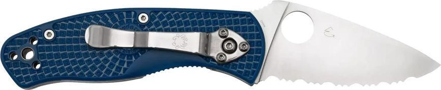 Ніж Spyderco Persistence Lightweight CPM-S35VN Serrated Серейтор Blue C136SBL 871595 фото