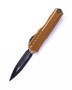 Ніж Microtech Cypher II D/E OTF Чорний клинок руків'я Tan 1242-1TA 4009460 фото