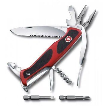 Швейцарський ніж Victorinox RangerGrip 174 Handyman 130 мм 17 функцій Червоно-чорний (0.9728.WC) V77553702 фото
