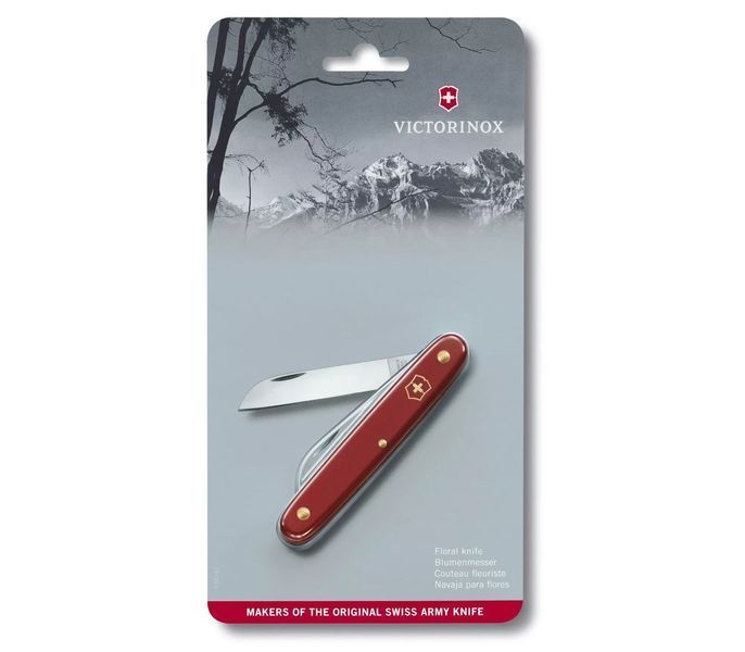 Швейцарський ніж Victorinox Floral садовий 100 мм 1 функція червоний у блістрі (3.9050.B1) V77553648 фото