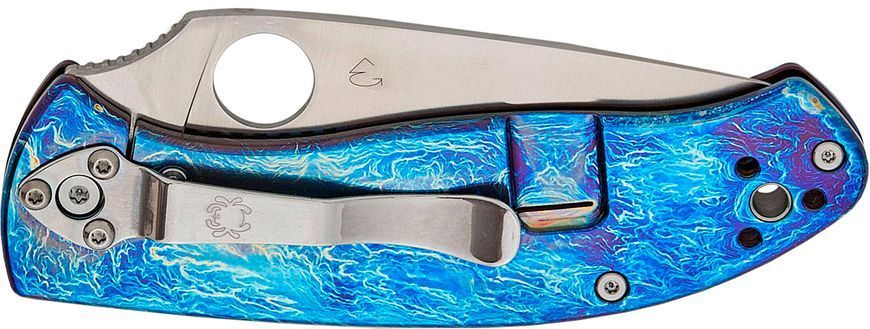 Нож Spyderco Tenacious D2 Titanium Blue C122TIBLD2P 871681 фото