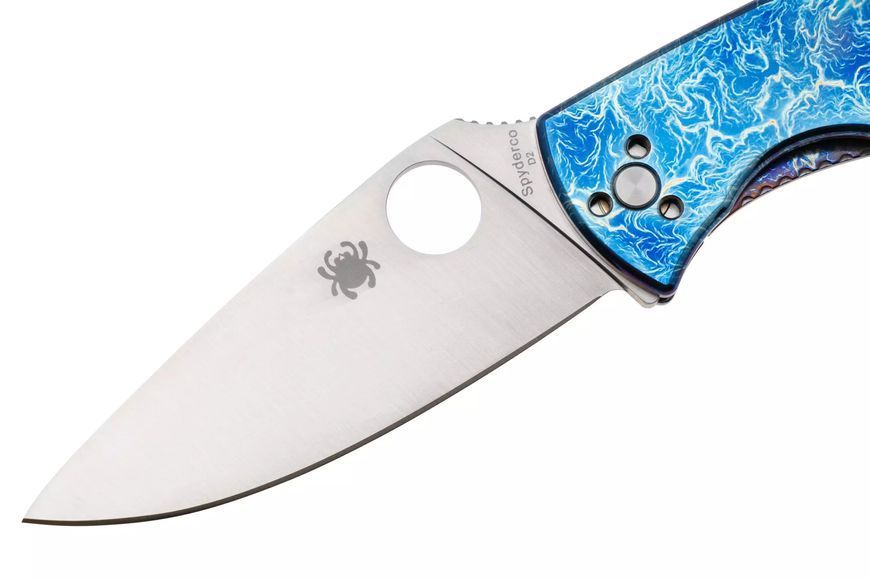 Нож Spyderco Tenacious D2 Titanium Blue C122TIBLD2P 871681 фото