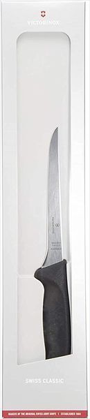 Ніж кухонний Victorinox SwissClassic Boning Flex вузький гнучкий 15 см Чорний Подарункова упаковка 6.8413.15G 4008649 фото