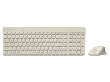 A4Tech Fstyler FG2400 Air (Beige), комплект бездротовий клавіатура з мишою, колір бежевий FG2400 Air (Beige) 1606372 фото
