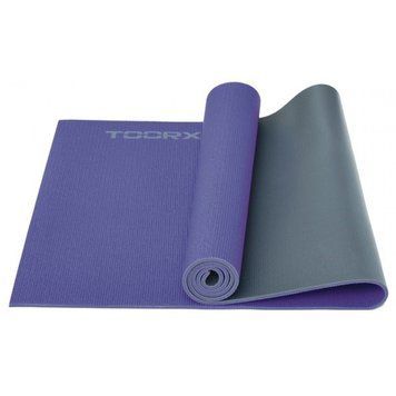 Килимок спортивний Toorx Yoga PVC 173 х 60 х 0,6 см для йоги та фітнесу Viola/Antracite (MAT-177) 931139 фото