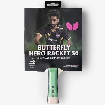 Ракетка для настільного тенісу Butterfly HERO Racket S6 Sathiyan Gnanasekaran 6251760002 932289 фото