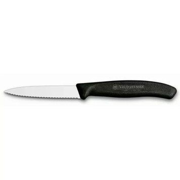 Кухонний ніж Victorinox SwissClassic для нарізки 80 мм серрейтор Чорний (6.7633) V77551533 фото