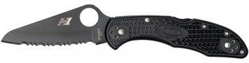 Ніж Spyderco Salt 2 Black Blade H-1 FRN Black Cеррейтор C88SBBK2 871747 фото