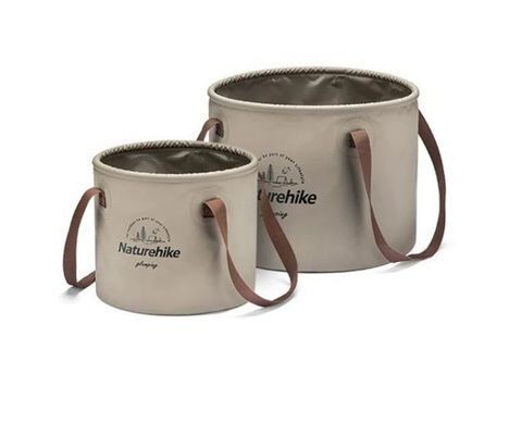 Складаний контейнер круглий для води з ПВХ Naturehike NH20SJ040, 10&nbsp;л,&nbsp;світло-Коричневый 77885 фото