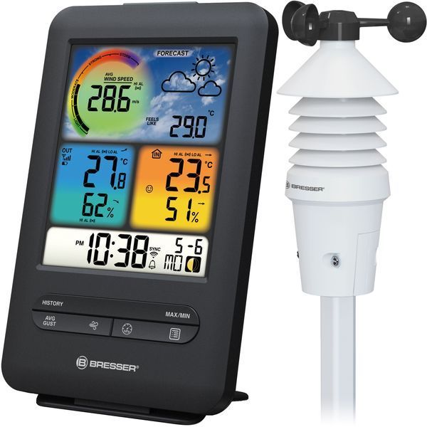 Метеостанція Bresser WIFI Colour 4-in-1 UV_Light Sensor Black (7002534) 927566 фото