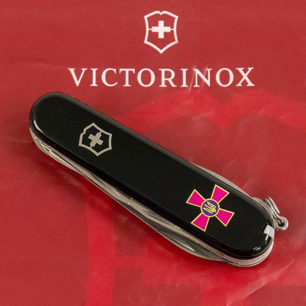 Швейцарский нож Victorinox Huntsman ARMY Эмблема ЗСУ Черный (1.3713.3_W0010u) 612940 фото