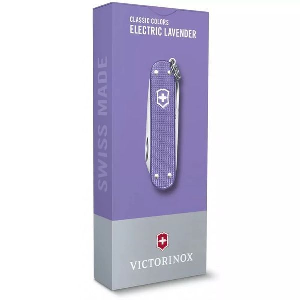 Швейцарський ніж Victorinox Classic SD Alox Colors Electric Lavender 58 мм 5 функцій Фіолетовий (0.6221.223G) V77552269 фото