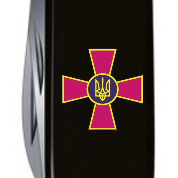 Швейцарский нож Victorinox Huntsman ARMY Эмблема ЗСУ Черный (1.3713.3_W0010u) 612940 фото