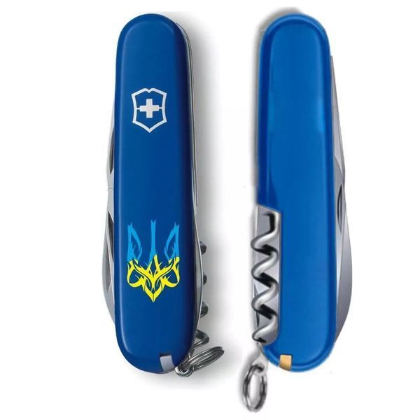 Швейцарський ніж Victorinox Spartan Ukraine Тризуб готичний синьо-жовтий (1.3603.2_T0636u) V77553059 фото