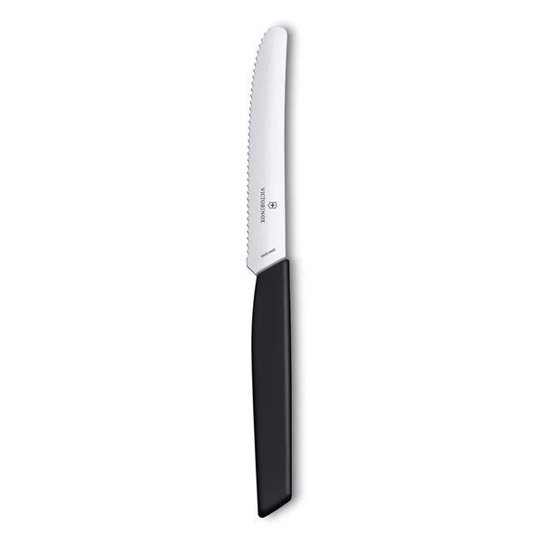 Ніж кухонний Victorinox Swiss Modern Tomato and Table Knife, хвилясте, Чорний 6.9003.11W V77554459 фото