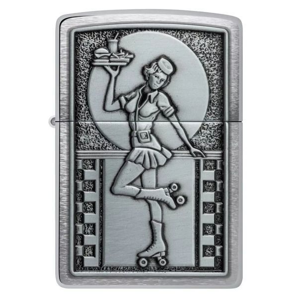 Зажигалка Zippo 48904 Roller Waitress Emblem 77890080 фото