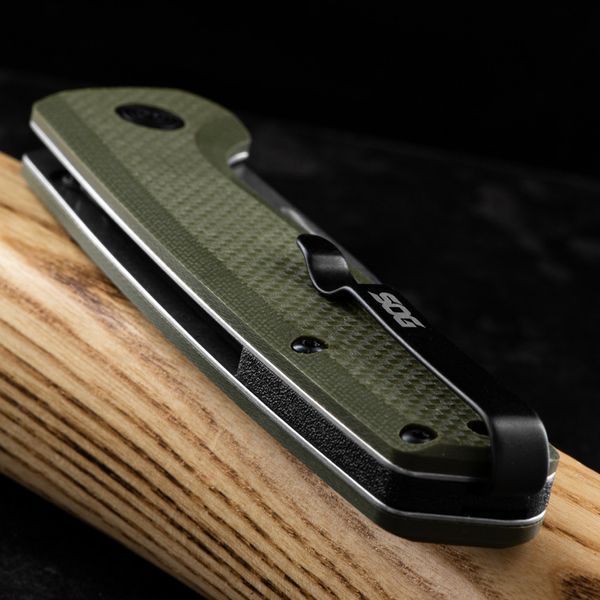 Нож SOG Terminus SJ D2 G-10 OD Green SOG-TM1004-BX 12580322 фото