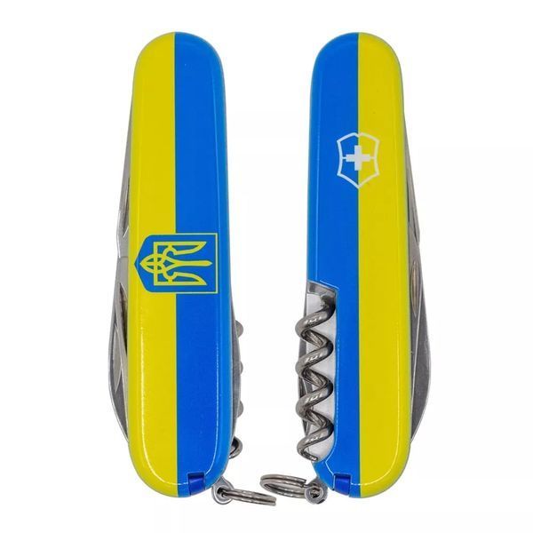 Швейцарський ніж Victorinox Climber Ukraine Герб на прапорі горизонтальний (1.3703.3_T3040p) V77552919 фото