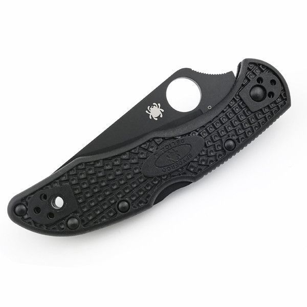 Ніж Spyderco Delica 4 Black Blade Напівсерейтор C11PSBBK 870136 фото