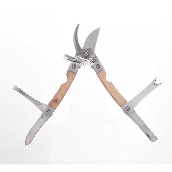 Складаний ніж садівника секатор з набором інструментів 7 в 1 Laguiole PRUNING дерев'яні рукоятки бук, подарункова коробка 40269093 V77554250 фото
