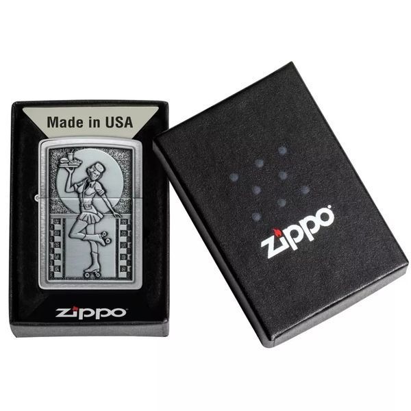 Зажигалка Zippo 48904 Roller Waitress Emblem 77890080 фото