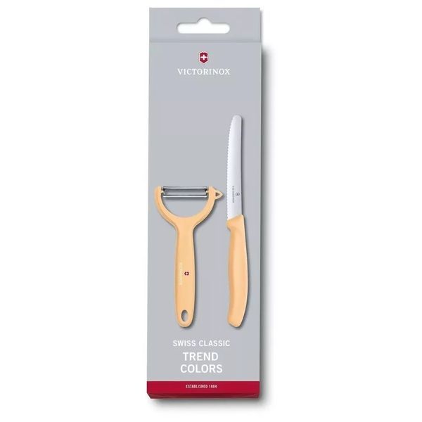 Набір з ножа та овочечистки Victorinox Swiss Classic Paring Set Світло оранжевий (6.7116.23L52) V77551976 фото