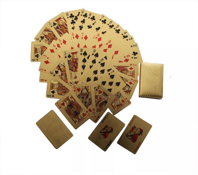 Карти гральні пластикові Duke Gold Foil в скриньці 54 листа 87х62 мм (DN32376) V77551152 фото