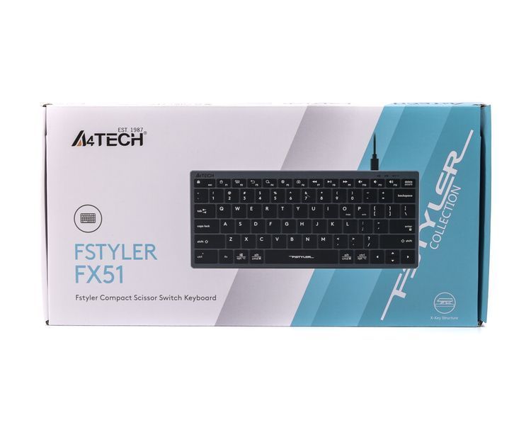 Клавиатура A4-Tech Fstyler FX-51, серый цвет, USB FX-51 USB (Grey) 1605419 фото