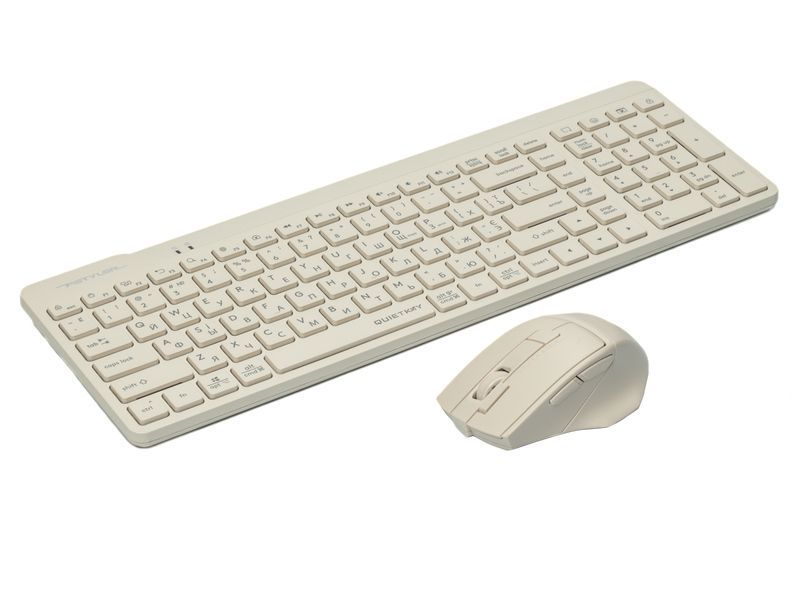 A4Tech Fstyler FG2400 Air (Beige), комплект бездротовий клавіатура з мишою, колір бежевий FG2400 Air (Beige) 1606372 фото