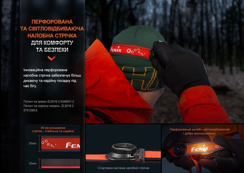 Ліхтар налобний Fenix HL32R-T Червоний 93802 фото