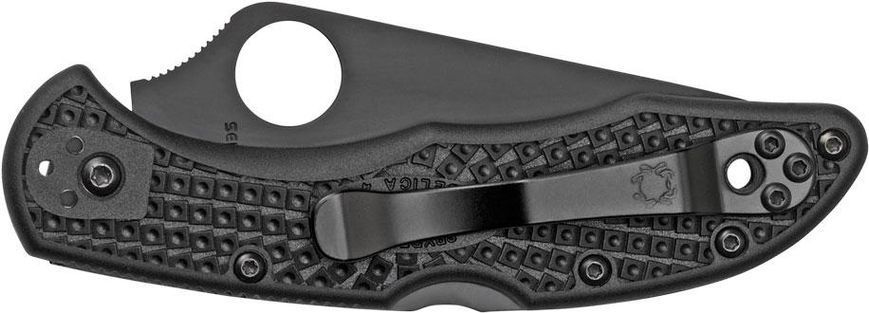 Ніж Spyderco Delica 4 Black Blade Напівсерейтор C11PSBBK 870136 фото