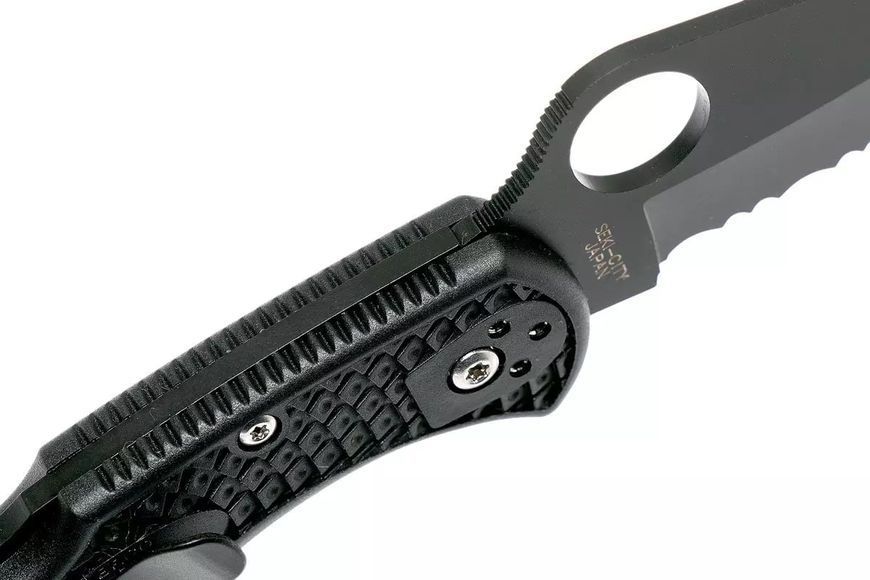 Нож Spyderco Salt 2 Black Blade H-1 FRN Black Cеррейтор C88SBBK2 871747 фото